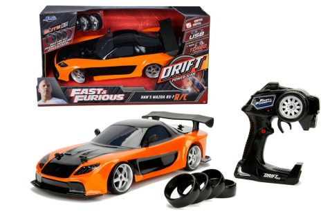 JADA FAST AND FURIOUS MASINUTA RC CU TELECOMANDA HANS MAZDA RX 7 SCARA 1 LA 10 [5]