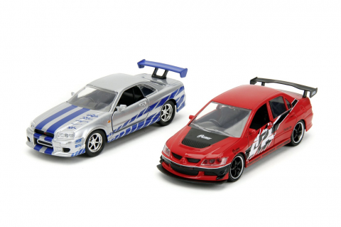 Jada Fast And Furious Set 2 Masini Metalice Mitsubishi Lancer Evolution Ix 1:32 [1]