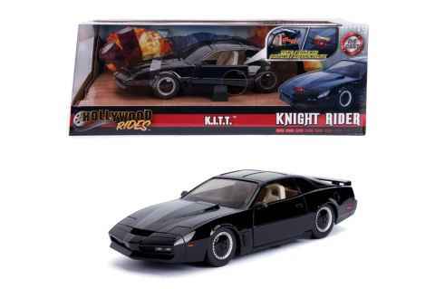 Masinute, Motociclete, Elicoptere, Avioane & Trenulete - JADA HOLLYWOOD RIDES KNIGHT RIDER MASINUTA METALICA KITT SCARA 1 LA 24