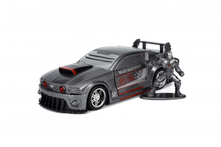 Jada Marvel Mașinuță Metalică Ford Mustang & Figurină War Machine 1:32 [1]