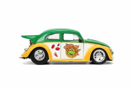 Jada Mașinuță Metalică Testoasele Ninja 1959 Volkswagen Drag Beetle 1:24 [0]