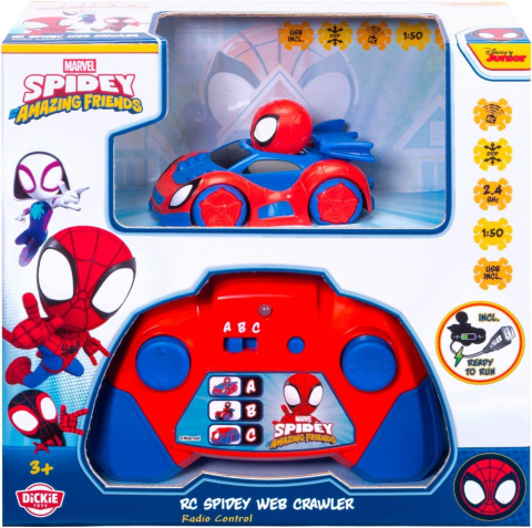 Vehicule și mașinuțe - JADA SPIDEY MASINUTA CU TELECOMANDA SCARA 1 LA 50