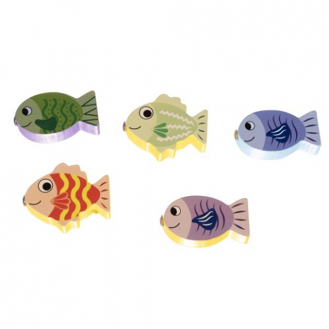 Joc 2 in 1, sortator si joc de pescuit, lemn,+3 ani [6]