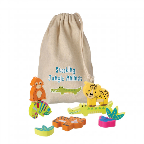 Joc Animale din jungla de stivuit, Orange Tree Toys [4]