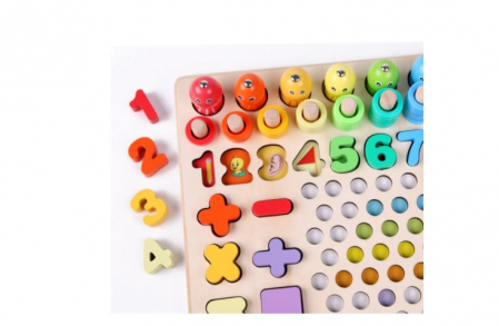 Joc educativ Bead Holder cu activitati si joc de pescuit [4]