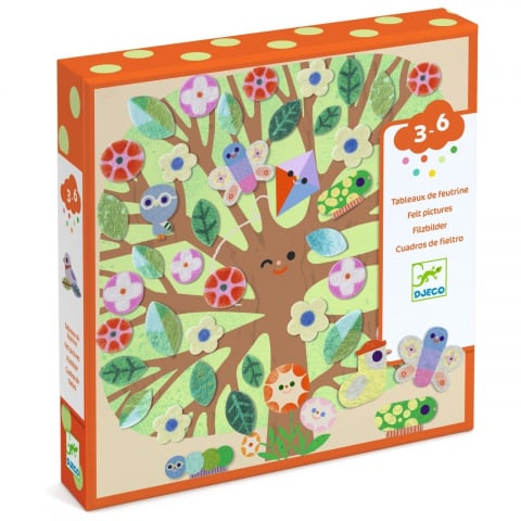 Jocuri si Jucarii Educative - Joc creativ Colaj cu stickere din fetru, Djeco