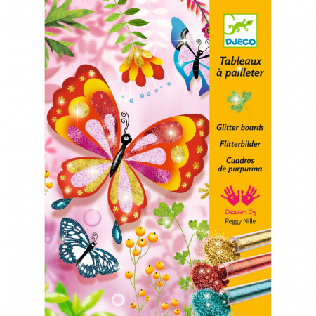 Jocuri si Jucarii Educative - Joc creativ cu sclipici Fluturi