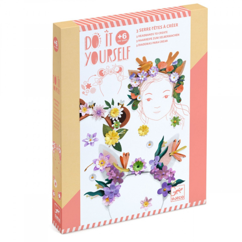 Jocuri si Jucarii Educative - Joc creativ DIY Coronite cu flori, Djeco