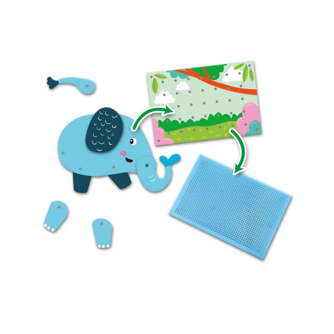 Joc creativ mozaic - Puzzle-uri cu animale, 3-6 ani [2]