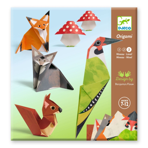 Jocuri creative - Joc creativ origami Animalele padurii, Djeco