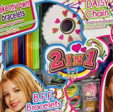 Joc creativ pentru fetite- Bratari  colorate impletite [2]