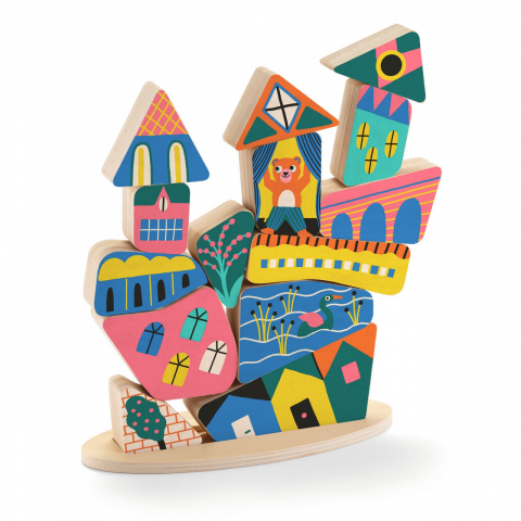 Joc de constructie si echilibru Ze Stakaboom,lemn, 3-6 ani [4]