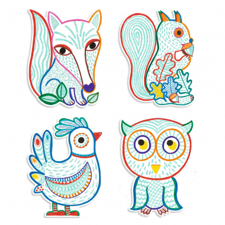 Joc de desenat creativ-Prieteni din padure [3]