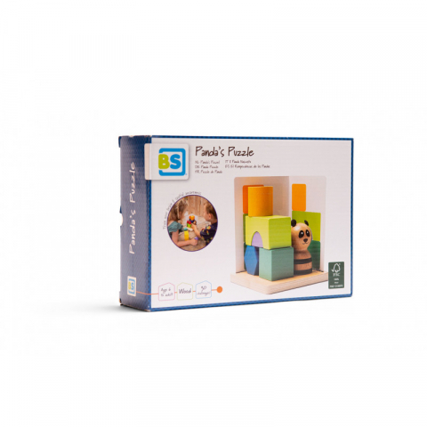 Joc de logica si atentie din lemn-Ursulet Panda puzzle,+4 ani [4]