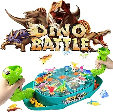 Jocuri si jucarii interactive - Joc de Masă „Catapultă cu Bile” - Bătălia Dinozaurilor
