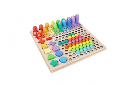 Joc educativ Bead Holder cu activitati si joc de pescuit [5]
