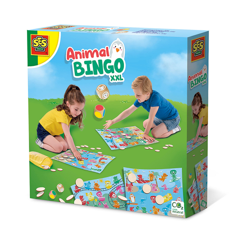 Jocuri de Petrecere - Joc de petrecere - Bingo cu animale XXL,4-7 ani