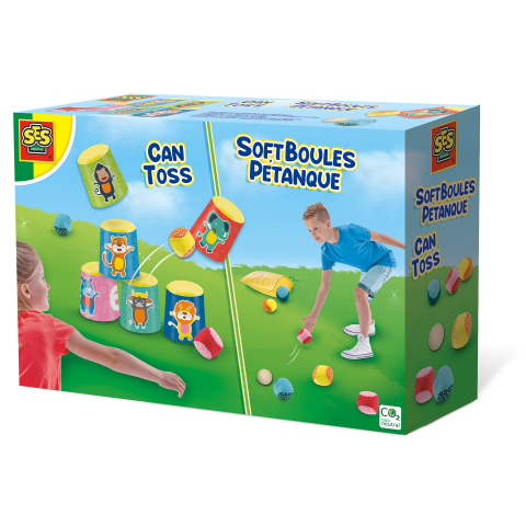 Jocuri de Petrecere - Joc de petrecere - Joc de aruncat si Petanque (bile moi) 2 in 1, 4-8 ani