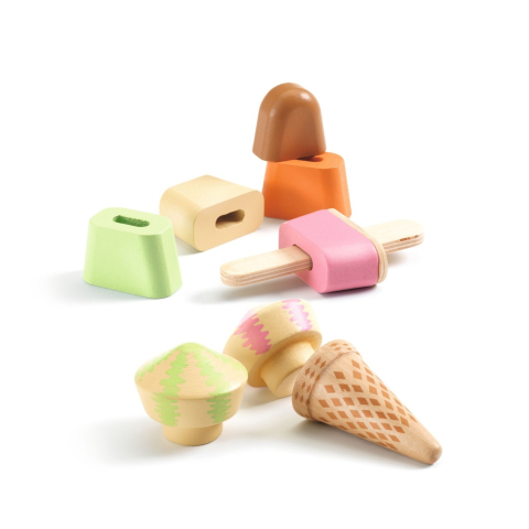 Joc de rol din lemn Gelateria Lina & Lino, Djeco [3]