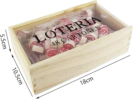 Joc de societate Loto cu carduri si jetoane, cutie depozitare lemn, 18x10.5x5.5 cm [2]