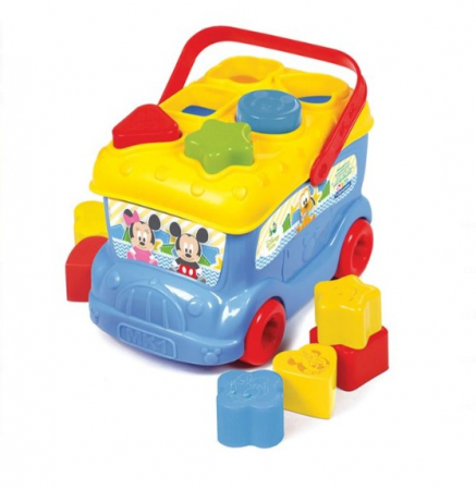 Jucarii de sortat si motricitate - Joc de sortat-Autobuzul Mickey Mouse cu forme
