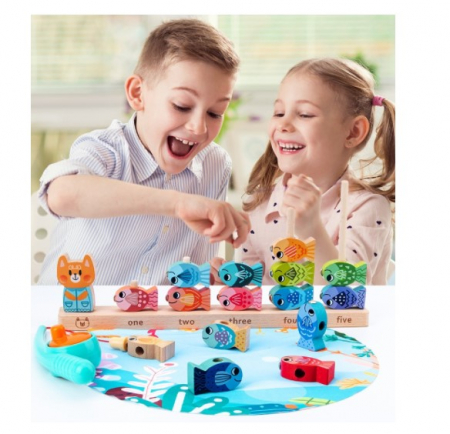 Joc din lemn  de indemanare O zi la pescuit [2]