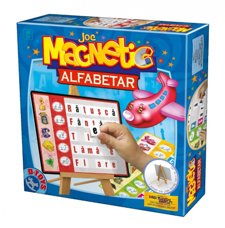 Jocuri si Jucarii Educative - Joc educativ-Alfabetar magnetic cu tabla