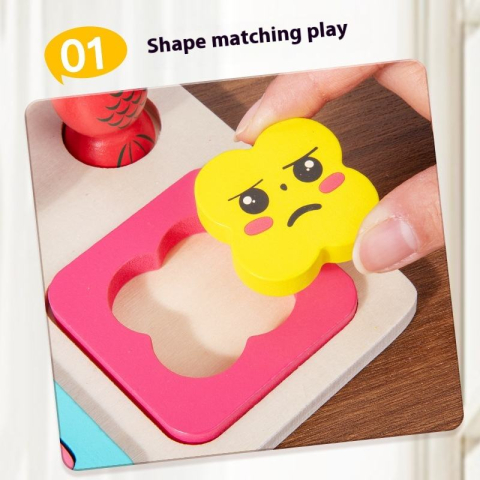 Joc educativ din lemn 3 in 1, sortator,pescuit si puzzle numere, 23x15 cm,+3 ani [2]