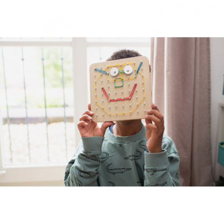 Joc educativ din lemn-Geoboard [4]