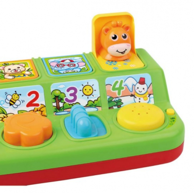 Joc educativ pentru bebeluși Pop Up cu 4 animale [4]