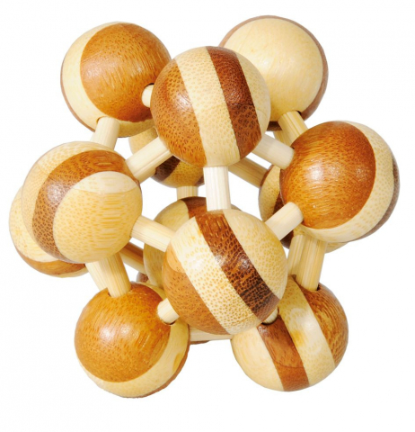 Jocuri si Jucarii Educative - Joc logic IQ Puzzle 3D Atom doua culori, Fridolin