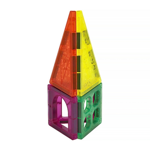 Joc magnetic de constructie pentru copii, 34 piese, diverse forme si culori, 3 ani+ [3]