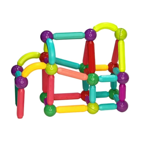 Joc magnetic de constructie STEM Magnetic Sticks, 64 piese, 3 ani+ [2]