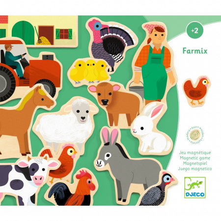 Jocuri si jucarii educative - Joc magnetic ferma Djeco