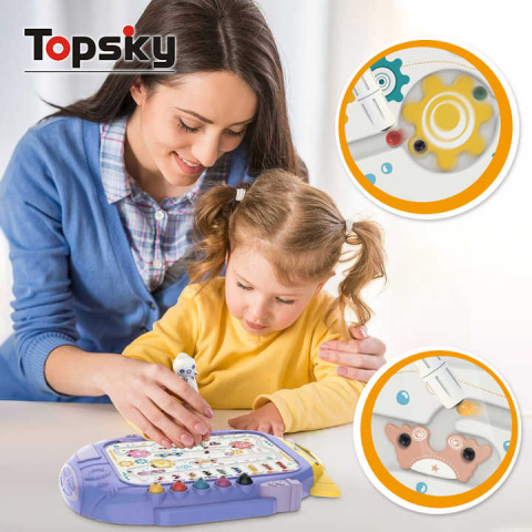 Joc magnetic Labirint cu bilute, model submarin, +5 ani,36x28x5 cm [4]