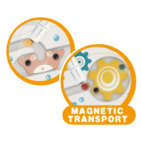 Joc magnetic Labirint cu bilute, model submarin, +5 ani,36x28x5 cm [1]