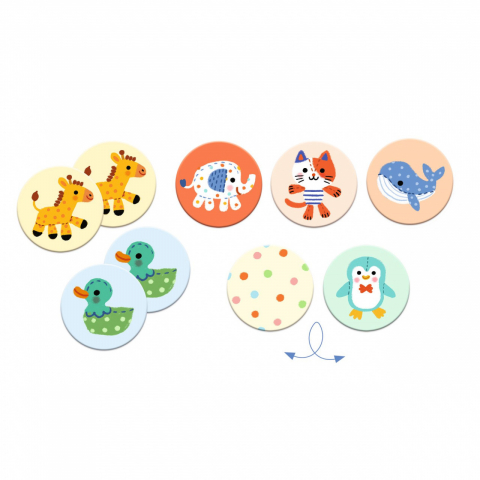 Joc Memo jucarii animale din plus, Djeco [1]