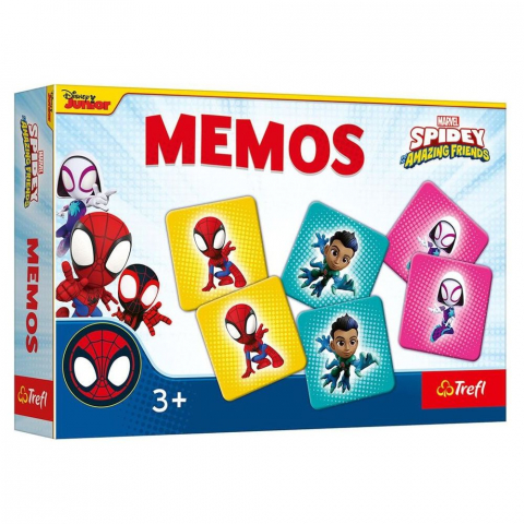 Jocuri si Jucarii Educative - JOC MEMOS MARVEL MINI BOX SPIDERMAN SI PRIETENII