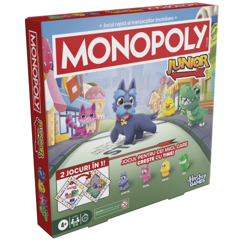 Jocuri si articole copii - JOC MONOPOLY JUNIOR 2IN1 IN LIMBA ROMANA