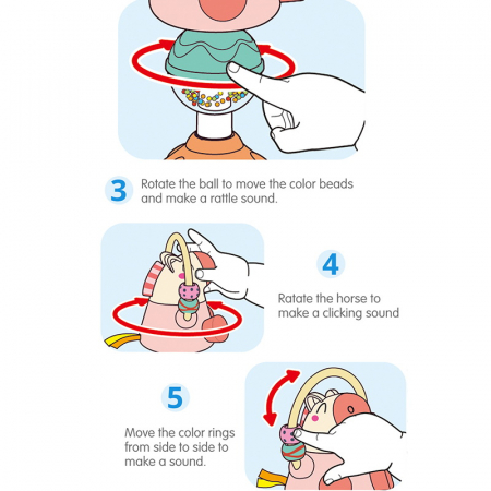 Jucărie Bebe cu Ventuză - Animaluț  [5]