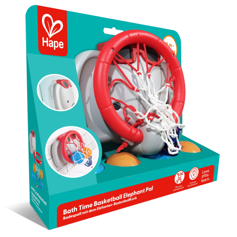 Jucărie de baie – Coș de baschet cu elefant (set cu mingi) [1]