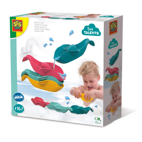 Jucarii pentru apa si baie - Jucărie de baie Pești multifuncționali, set 4 piese