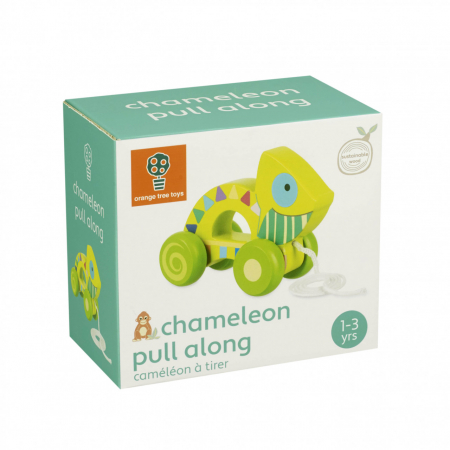 Jucarii de sortat si motricitate - Jucărie de Tras Cameleon, Orange Tree Toys