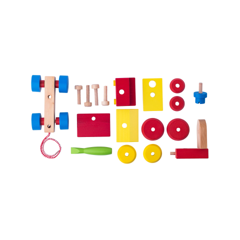 Jucărie din lemn – Betonieră de asamblat, 18 piese [1]