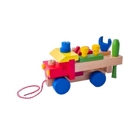 Jucărie din lemn – Camion de asamblat, 17 piese educative [2]