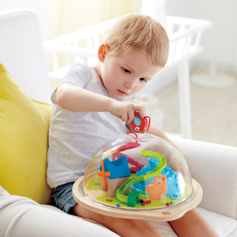 Jucărie din lemn labirint magnetic 3D Sunny Valley – joc interactiv cu bile [1]