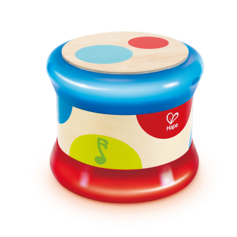Jucarii interactive bebelusi - Jucarie interactiva din lemn - Toba bebelusului,15x13 cm