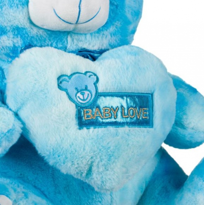 Jucarie din plus My Bear albastru cu inima [1]