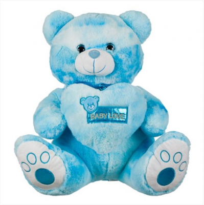 Jocuri si articole copii - Jucarie din plus My Bear albastru cu inima