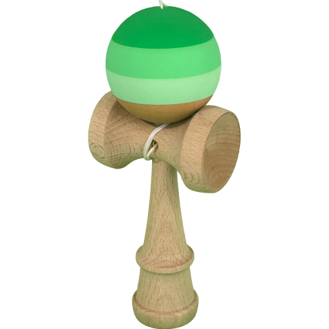 Jucărie Kendama X Originală Profesională Flippy, din lemn, Rubber Grip, 18 cm, verde în 3 culori [1]